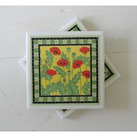 Rote Mohnblume Untersetzer von AlysonChaseStudio