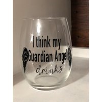Schutzengel Getränke Weinglas von AlyssaJeanCreations