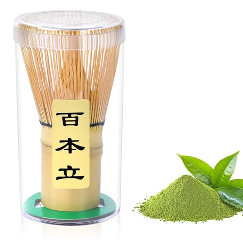 Alyvisun Matcha Set, 5 Stück Matcha Tee Set mit Matcha Besen und Matcha Besen Halter, Teelöffel, Teeschaufel, Matcha Kit Set für Matcha Liebhaber von Alyvisun