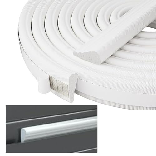 Dichtungsband Türdichtung Fenster Selbstklebend Schaumstoffband Keilförmig Design Tür Fensterdichtung Türrahmen Dichtung Anti Kollision-Wind Kälte und Lärm(5m,Weiß) von Alyxiavia