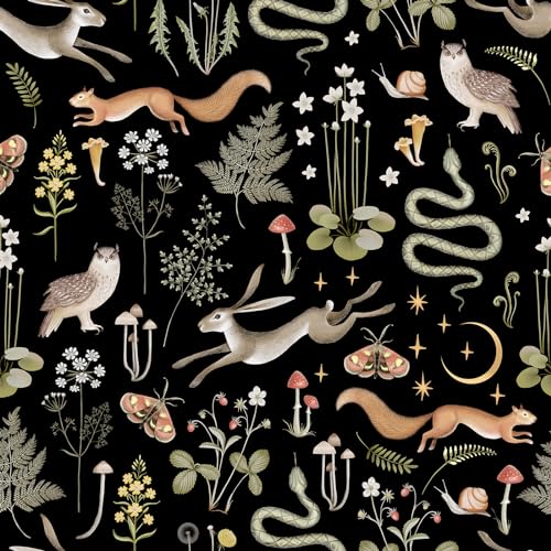 Alzkkll Selbstklebende Tapete Tier,44.5 * 300cm Verdicktes Schwarz Eule/Schlange/Kaninchen/Eichhörnchen Tapete Selbstklebende Vinyl Möbelfolie Abnehmbar Klebefolie für Schlafzimmer Wand Möbel Alzkkll Selbstklebende Tapete Tier,44.5 * 300cm Verdicktes Schwarz Eule/Schlange/Kaninchen/Eichhörnchen Tapete Selbstklebende Vinyl Möbelfolie Abnehmbar Klebefolie für Schlafzimmer Wand Möbel von Alzkkll