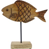 AM Design Dekofigur "Fisch aus Mangoholz und Metall" Osterdekoration in drei Größen von Am Design