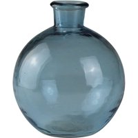 AM Design Dekovase "Blau-glänzende Glasvase", wertet jedes Blumenarrangement auf von Am Design
