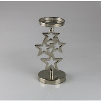 AM Design Kerzenständer "aus Aluminium", (2 St.), 2er Set, BxH: 10x21 cm von Am Design