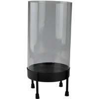 AM Design Windlicht, (1 St.), Stumpenkerzenhalter aus Eisen und Glas von Am Design