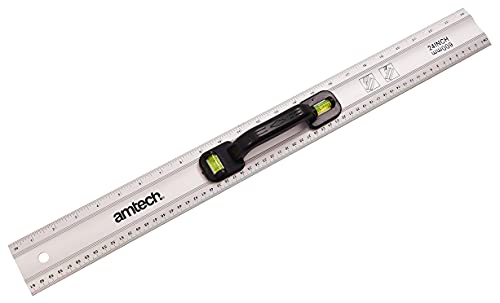 Am-Tech Lineal mit Libellen, 600 mm, aus Aluminium von Am-Tech