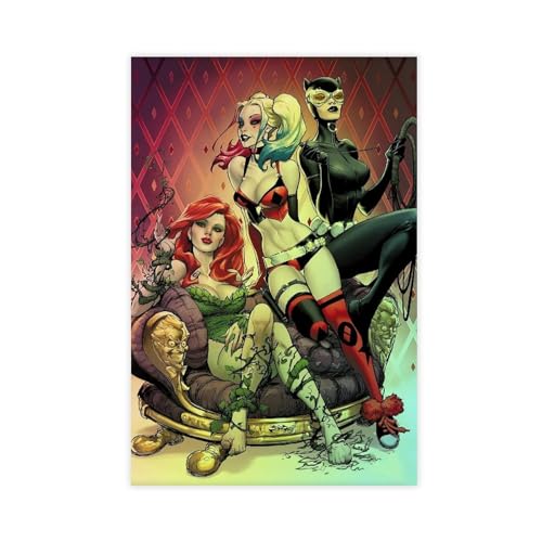 AmAzwi Dekoratives Leinwandposter Harley Quinn und Joker für Wohnzimmer, Schlafzimmer, 8 Leinwand-Poster, Schlafzimmer-Dekor, Sportlandschaft, Büro, Raumdekoration, Geschenk, ungerahmt: 20 x 30 cm AmAzwi Dekoratives Leinwandposter Harley Quinn und Joker für Wohnzimmer, Schlafzimmer, 8 Leinwand-Poster, Schlafzimmer-Dekor, Sportlandschaft, Büro, Raumdekoration, Geschenk, ungerahmt: 20 x 30 cm von AmAzwi