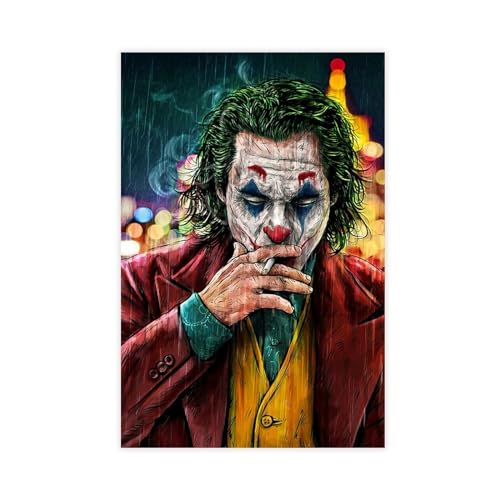 AmAzwi Filmposter mit Joker-Motiv, Leinwand-Poster, Wandkunst, Dekordruck, Bild Gemälde für Wohnzimmer, Schlafzimmer, Dekoration, ungerahmt: 20 x 30 cm AmAzwi Filmposter mit Joker-Motiv, Leinwand-Poster, Wandkunst, Dekordruck, Bild Gemälde für Wohnzimmer, Schlafzimmer, Dekoration, ungerahmt: 20 x 30 cm von AmAzwi