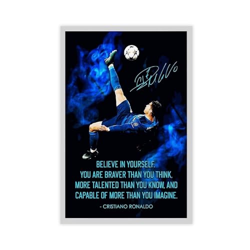 AmAzwi Poster, Motiv: Fußballstar Ronaldo, 20, Leinwand-Poster, Schlafzimmer-Dekor, Sportlandschaft, Büro, Raumdekoration, Geschenk, ungerahmt: 50 x 75 cm AmAzwi Poster, Motiv: Fußballstar Ronaldo, 20, Leinwand-Poster, Schlafzimmer-Dekor, Sportlandschaft, Büro, Raumdekoration, Geschenk, ungerahmt: 50 x 75 cm von AmAzwi