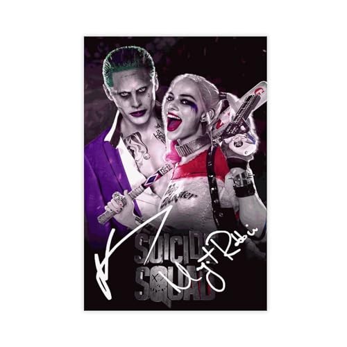 AmAzwi Harley Quinn Filmposter, 3 Leinwand-Poster, Schlafzimmer-Dekor, Sportlandschaft, Büro, Raumdekoration, Geschenk, ungerahmt: 20 x 30 cm von AmAzwi