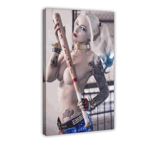 AmAzwi Harley Quinn Filmposter, Leinwand, Poster, Schlafzimmer-Dekor, Sportlandschaft, Büro, Raumdekoration, Geschenkrahmen: 20 x 30 cm AmAzwi Harley Quinn Filmposter, Leinwand, Poster, Schlafzimmer-Dekor, Sportlandschaft, Büro, Raumdekoration, Geschenkrahmen: 20 x 30 cm von AmAzwi