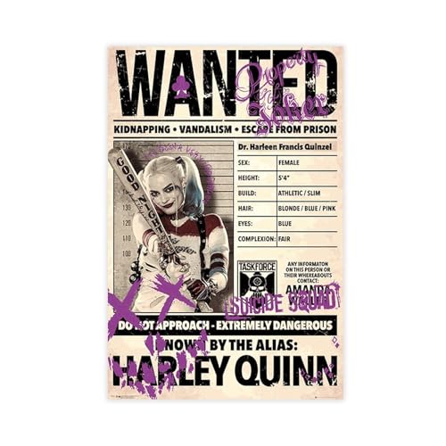 AmAzwi Harley Quinn Filmposter 57, Leinwandposter, Schlafzimmer-Dekor, Sportlandschaft, Büro, Raumdekoration, Geschenk, ungerahmt: 30 x 45 cm AmAzwi Harley Quinn Filmposter 57, Leinwandposter, Schlafzimmer-Dekor, Sportlandschaft, Büro, Raumdekoration, Geschenk, ungerahmt: 30 x 45 cm von AmAzwi