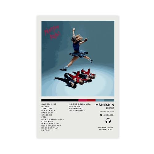 AmAzwi Maneskin Rush! Album-Poster, Leinwand-Poster, Schlafzimmer-Dekor, Sportlandschaft, Büro, Raumdekoration, Geschenk, ungerahmt: 40 x 60 cm AmAzwi Maneskin Rush! Album-Poster, Leinwand-Poster, Schlafzimmer-Dekor, Sportlandschaft, Büro, Raumdekoration, Geschenk, ungerahmt: 40 x 60 cm von AmAzwi