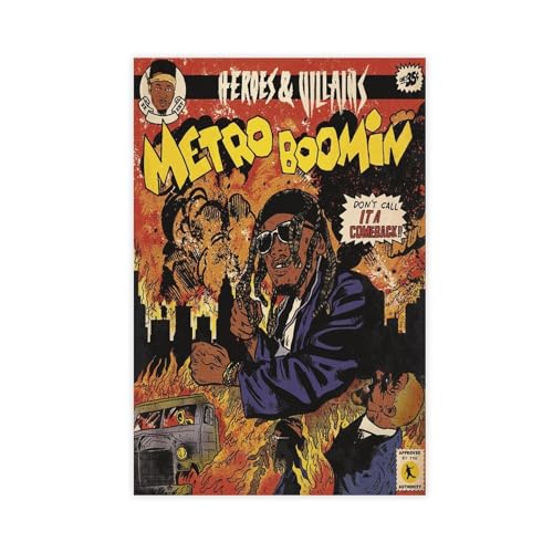 AmAzwi Metro Boomin Helden & Villains, Comic-Poster, Leinwand-Poster, Wandkunst, Dekordruck, Bild, Gemälde für Wohnzimmer, Schlafzimmer, Dekoration, ungerahmt: 30 x 45 cm AmAzwi Metro Boomin Helden & Villains, Comic-Poster, Leinwand-Poster, Wandkunst, Dekordruck, Bild, Gemälde für Wohnzimmer, Schlafzimmer, Dekoration, ungerahmt: 30 x 45 cm von AmAzwi