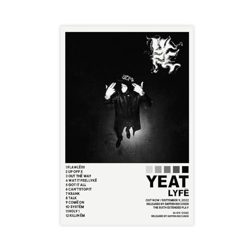 AmAzwi Yeat Poster Lyfe Album Cover Poster Leinwand Poster Wandkunst Dekor Druck Bild Gemälde für Wohnzimmer Schlafzimmer Dekoration Unrahmen: 20 x 30 cm AmAzwi Yeat Poster Lyfe Album Cover Poster Leinwand Poster Wandkunst Dekor Druck Bild Gemälde für Wohnzimmer Schlafzimmer Dekoration Unrahmen: 20 x 30 cm von AmAzwi