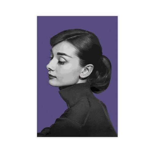 Audrey Hepburn Poster auf Leinwand, Schlafzimmer, Dekoration, Sportlandschaft, Büro, Raumdekoration, Geschenk, ungerahmt: 20 x 30 cm Audrey Hepburn Poster auf Leinwand, Schlafzimmer, Dekoration, Sportlandschaft, Büro, Raumdekoration, Geschenk, ungerahmt: 20 x 30 cm von AmAzwi