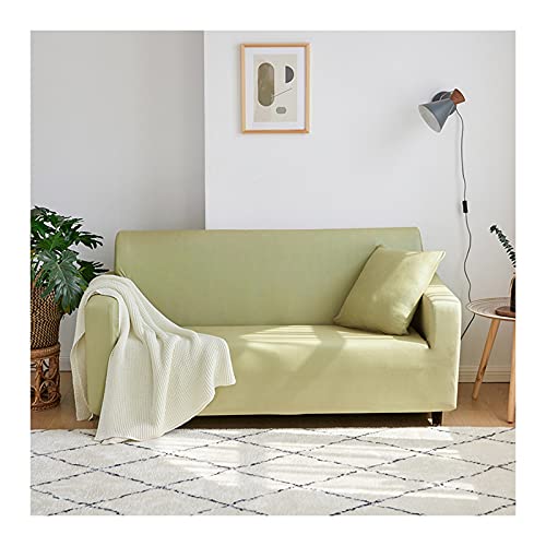 AMDXD Sofaüberwürfe 3 Sitzer, Einfarbig Elastische Stretch Sitzer Sofahusse für Wohnzimmer, in Polyester, Anti-Rutsch, Elastischer, Senf von AMDXD