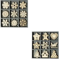 Weihnachtliche Holzstreuteile 45 Stück von AmOlenDiek