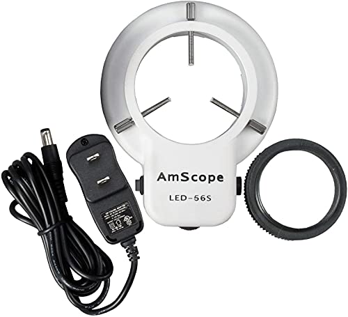 AmScope LED-56S-ZK 56 Mikroskop-Ringlicht LED-Ringlicht-Illuminator mit Dimmer für Stereomikroskop von AmScope