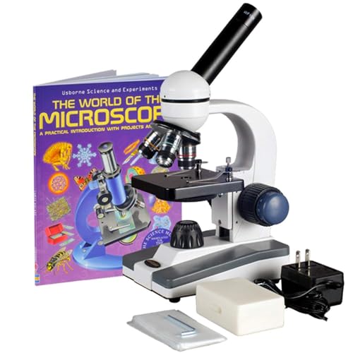 AmScope M150C-PS25-WM Monokulares Verbundmikroskop, Okulare WF10x und WF25x, 40x-1000x-Vergrößerung von AmScope