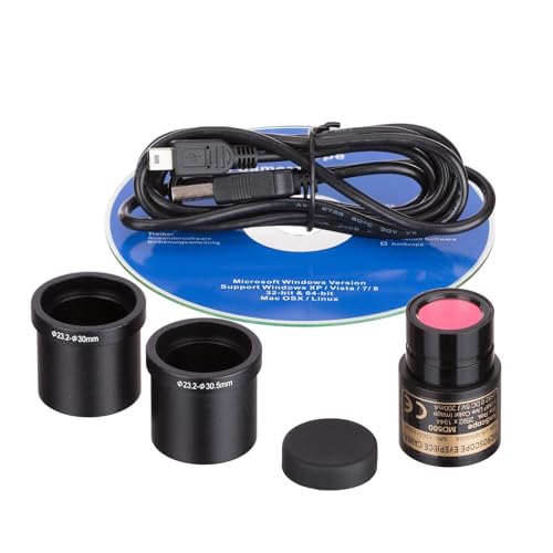 AmScope MD500-CK 5MP USB 2.0 Farb CMOS Digital Okular Mikroskop Kamera mit Kalibrierdia von AmScope