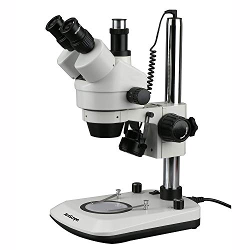 AmScope SMDG-2T-6WB Neues Doppelte Lit 6W LED Trinokulares Stereo Zoom Mikroskop, 7X-45X von AmScope