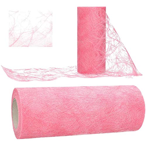 AmaCasa Tischläufer Sizoweb 20cm/25m Tischband Hochzeit Kommunion (Pink) von AmaCasa