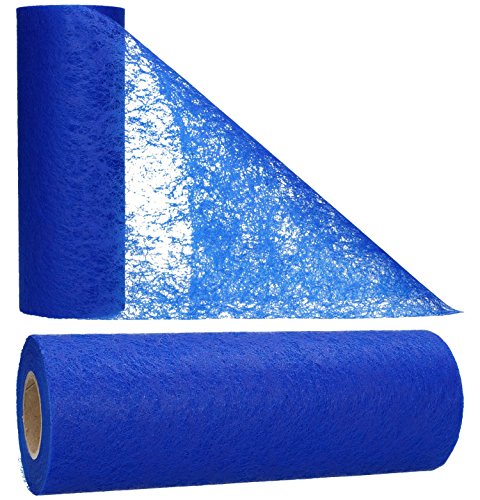 AmaCasa Vlies Tischband Tischläufer für Hochzeiten, Kommunionen, Taufen und Allen Feierlichkeiten Maße: 23cm/20m Rolle (Blau, Vlies) von AmaCasa