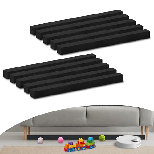 10 Stück Unterbett-Blocker, Unterbett-Blocker für Haustiere, Spielzeug, Schaumstoff-Blocker für Möbel, mit starkem Klebeband, verhindert, dass kleine Gegenstände unter die Couch gelangen, einfach zu 10 Stück Unterbett-Blocker, Unterbett-Blocker für Haustiere, Spielzeug, Schaumstoff-Blocker für Möbel, mit starkem Klebeband, verhindert, dass kleine Gegenstände unter die Couch gelangen, einfach zu von AmaCielo