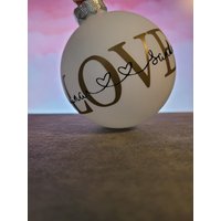 Personalisierte Weihnachtskugel 7, 5 cm/ Weihnachtsgeschenk Für Paare/ Christbaumkugel/ Weihnachtsdeko Personalisierte Weihnachtskugel 7, 5 cm/ Weihnachtsgeschenk Für Paare/ Christbaumkugel/ Weihnachtsdeko von AmaRaLaden