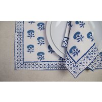 2Er-Set Serviette "'miri'' 45 X cm, Deko, Handbedruckte Servietten, Küchenservietten, Baumwolle, Muster, Landhaus von AmaariShop