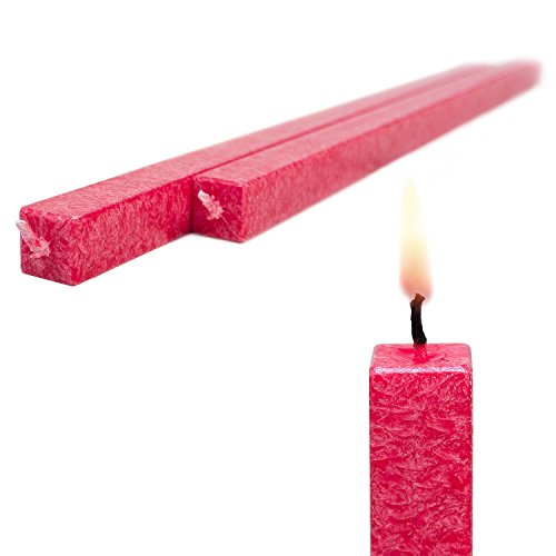 AMABIENTE classic - Eckige Stabkerze | einzigartige Form | 40 cm Höhe - 12 Stunden Brenndauer | 2 Stück | präzise Handarbeit | rußfreies Abbrennen & ruhiges Flammenspiel - Rot AMABIENTE classic - Eckige Stabkerze | einzigartige Form | 40 cm Höhe - 12 Stunden Brenndauer | 2 Stück | präzise Handarbeit | rußfreies Abbrennen & ruhiges Flammenspiel - Rot von AMABIENTE