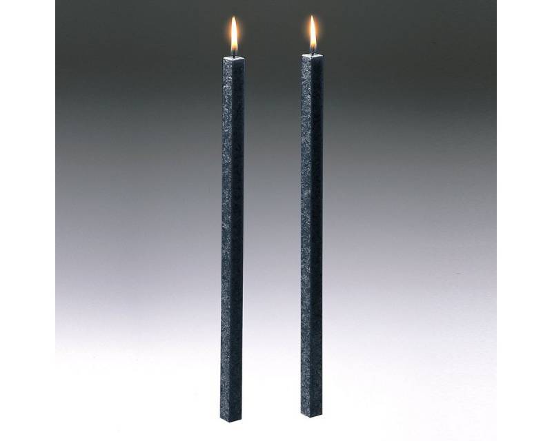 Amabiente Tafelkerze Kerze CLASSIC anthrazit 40cm - 2er Set von Amabiente