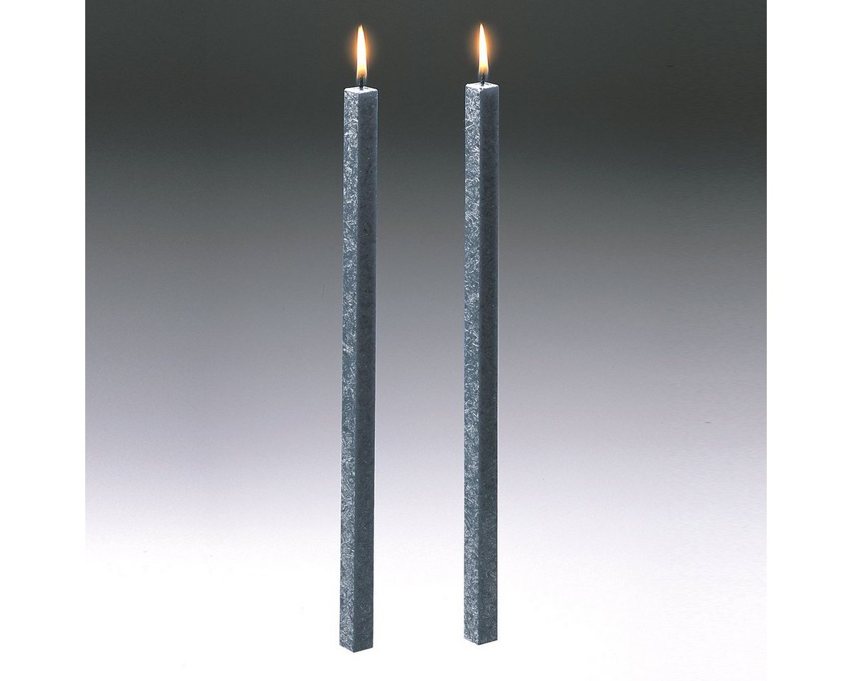 Amabiente Tafelkerze Kerze CLASSIC steingrau 40cm - 2er Set von Amabiente