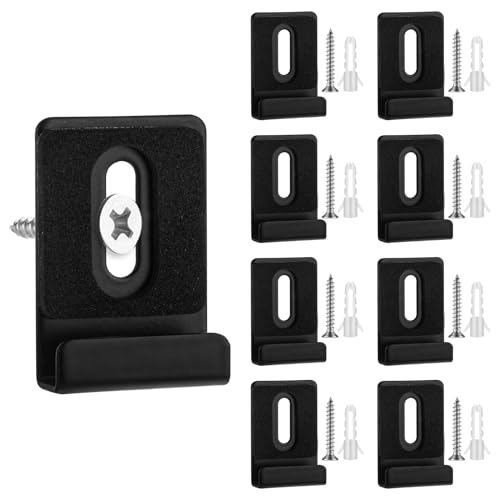 Amabro 8 Stück Spiegelhalterung Wand,U Winkel Halterung,304 Edelstahl Glasklemme Spiegelhalter Spiegel Aufhängung Spiegelaufhängungen Clips Set Rahmenlose Federbelastete mit Schrauben Halteklammern von Amabro