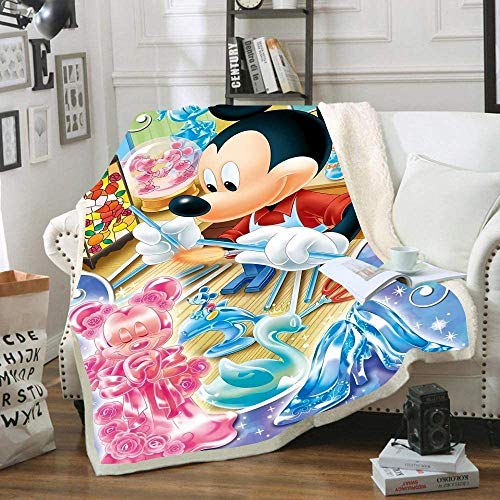 Amacigana Anime Liebesdecke Süße Decke Wollvliesdecke Warme Sofadecke Pelzige Adult Babybett Sofa Mikrofaser,130cm x 150cm von Amacigana