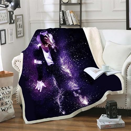 Amacigana Kuscheldecke Michael Tänzer Jackson SherpaDecke Wohndecke Sofadecke Couchdecke Bettüberwurf für Erwachsene Und Kinder (A2,150x200 cm) von Amacigana