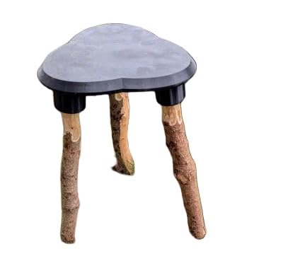 Amacigana Tragbarer Outdoor-Reisehocker, basteln Sie Ihren eigenen mit Zweigen, stecken Sie einfach drei schöne Zweige in die Löcher für einen perfekten Sitz, ideal für Mittagessen im Wald und zum von Amacigana
