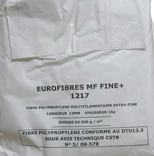Estrich Zusatzmittel 500 Gramm Polypropylen Fasern zur Vermeidung von Schwundrissen von Amafino