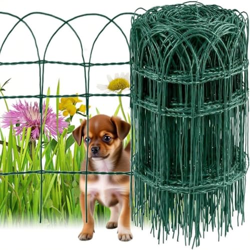Amagabeli Gartenzaun, 0,4 m x 25 m, grün, 2,95 mm, RAL6005, PVC-beschichteter Metalldraht, rostfrei, für den Außenbereich, für Blumentiere DA140 Amagabeli Gartenzaun, 0,4 m x 25 m, grün, 2,95 mm, RAL6005, PVC-beschichteter Metalldraht, rostfrei, für den Außenbereich, für Blumentiere DA140 von Amagabeli Garden Home