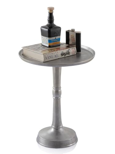 Amago home Beistelltisch Metall rund ø 44x53 cm Dekotisch Adlon mit Design Mittelfuß Aluminium Farbe Silber Amago home Beistelltisch Metall rund ø 44x53 cm Dekotisch Adlon mit Design Mittelfuß Aluminium Farbe Silber von Amago home