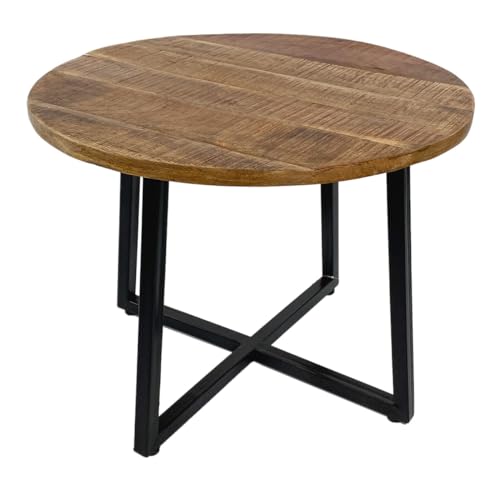 Amago home Couchtisch Ø 60 cm Wohnzimmer Tisch Beistelltisch Gestell Metall Tischplatte vollmassiv Farbe schwarz matt - Tabacco Amago home Couchtisch Ø 60 cm Wohnzimmer Tisch Beistelltisch Gestell Metall Tischplatte vollmassiv Farbe schwarz matt - Tabacco von Amago home