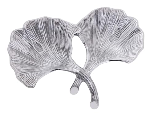 Amago home Dekoschale Schale Aluminium Ginkgo 2 Blatt Blattschale Farbe silber von Amago home