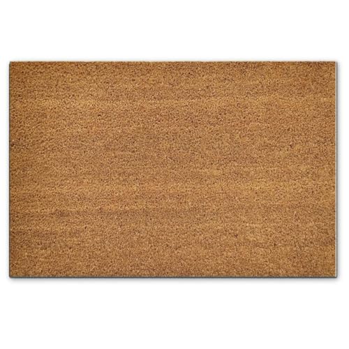 Amago home Kokosmatte Fußmatte Türvorleger Schmutzfangmatte viele Größen rutschfest Latexrücken Größe 50 x 80 cm, Farbe ohne Motiv von Amago home
