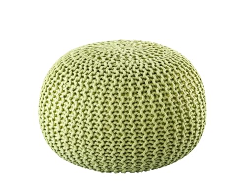 Amago home Pouf Outdoor ø 55 o. 45cm Bodenkissen Sitzpouf Hocker wetterfest pflegeleicht & nachhaltig Größe ø 45 cm, Farbe apfelgrün - Lettuce Green von Amago home