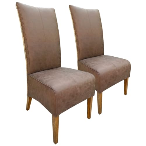 Amago home Rattanstühle Esszimmer Stühle Antonio Polsterstühle braun Polster Wildleder-Optik Muskat Größe 2er Set Amago home Rattanstühle Esszimmer Stühle Antonio Polsterstühle braun Polster Wildleder-Optik Muskat Größe 2er Set von Amago home