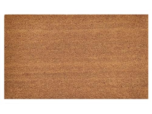 Amago home Türvorleger 100% Kokosmatte 60x40-100x80 cm rutschfest Fußabtreter Schmutzfangmatte Natur Latex Größe 60 x 90 cm von Amago home