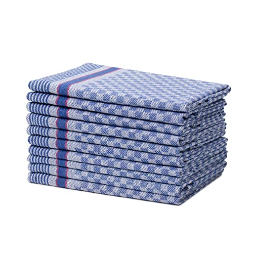 Amago - 10er Pack Allzwecktücher, 100 prozent Baumwolle, 50 x 100 cm - Blau von Amago