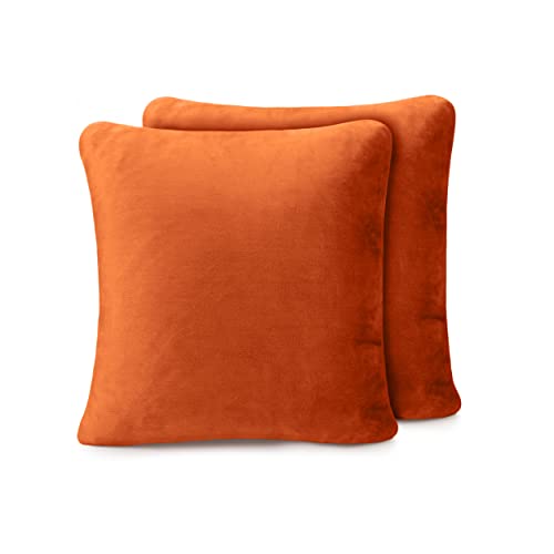 Amago - Kissenbezug 2er Set, Cashmere-Feeling, 50 x 50 cm - Terracotta von Amago