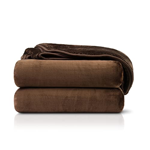 Amago - Kuscheldecke, Cashmere-Feeling, 220 x 240 cm - Schoko von Amago